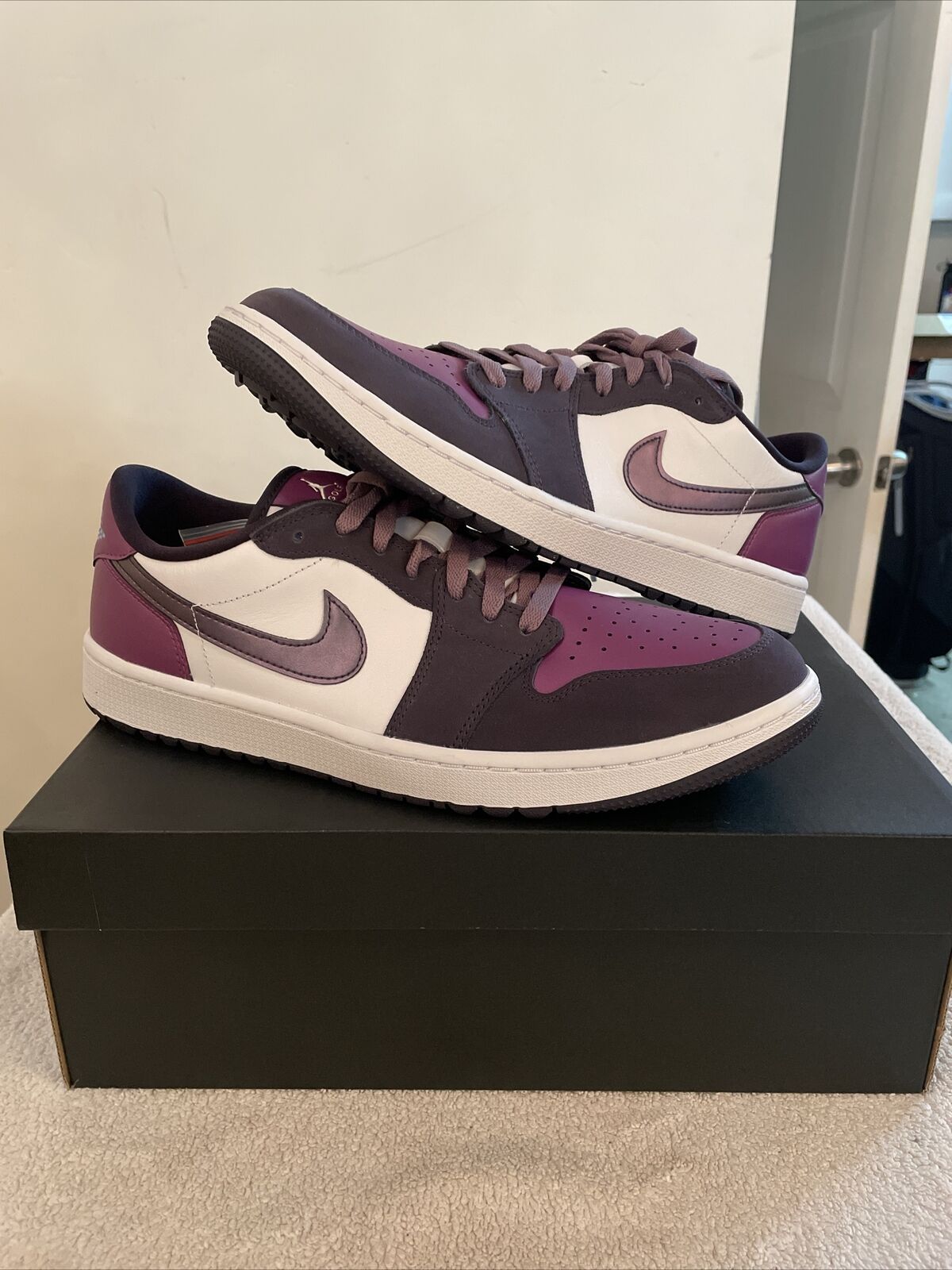 Air Jordan 1 Low NRG White Purple Smoke photo review